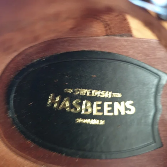 Swedish Hasbeens brown strap sandals/clogs - Picture 7 of 7